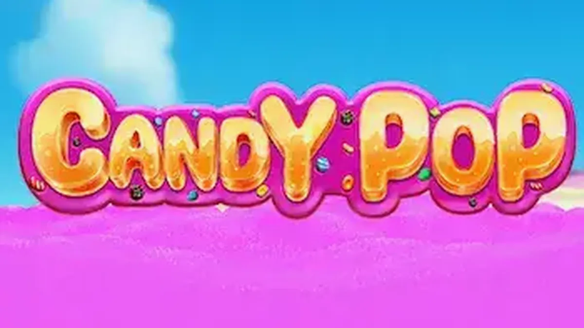 Tampilan visual ceria dan penuh warna dari slot Candy Pop dengan simbol permen di gulungan.